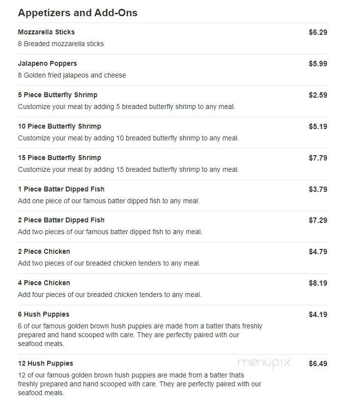 Captain D's Seafood - Douglas, GA menu_pic