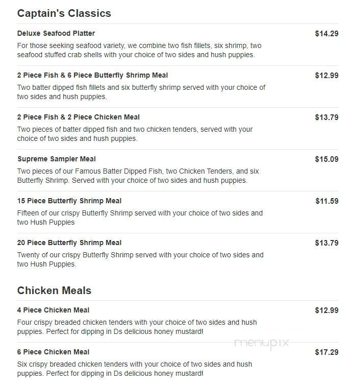Captain D's Seafood - Douglas, GA menu_pic