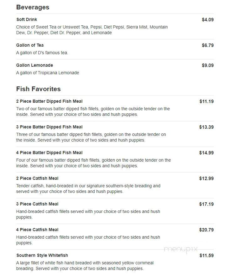 Captain D's Seafood - Buford, GA menu_pic