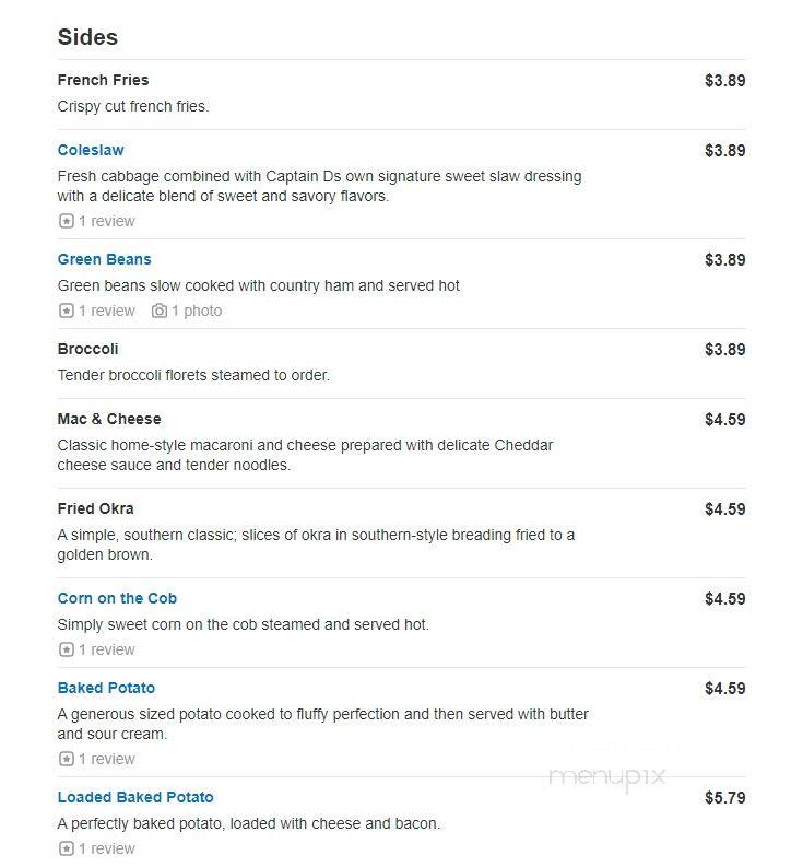 Captain D's Seafood - Buford, GA menu_pic