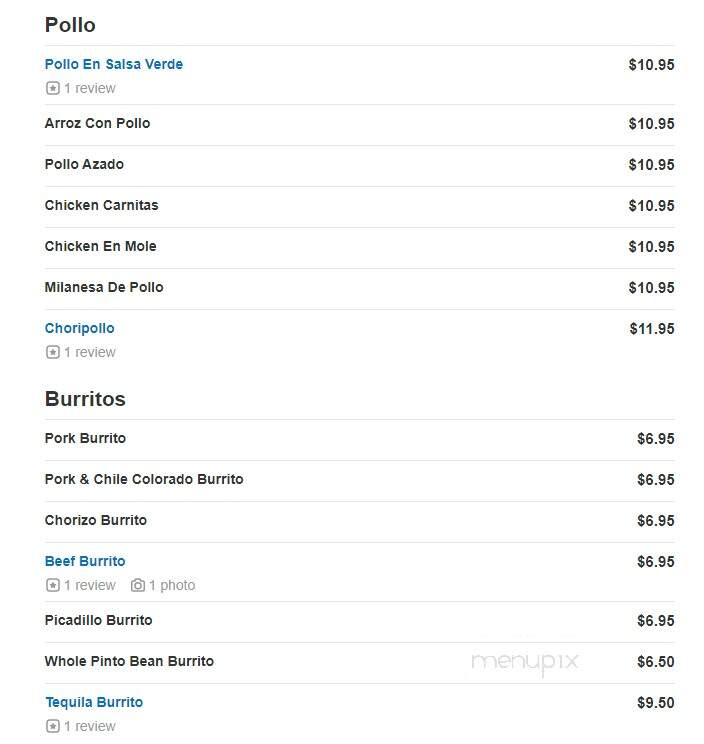 El Tequila Mexican Restaurant - Northfield, MN menu_pic