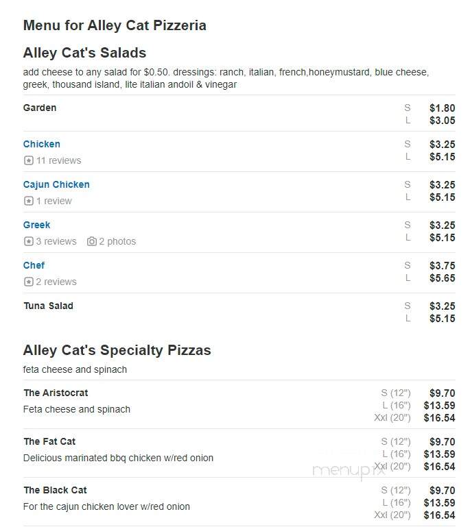 Alley Cat Pizzeria - Manchester, NH