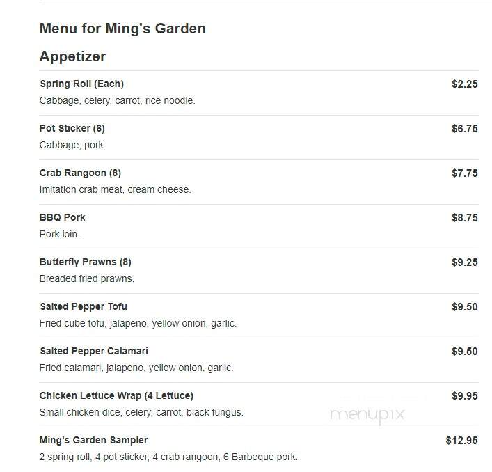 Ming's Garden - Matawan, NJ