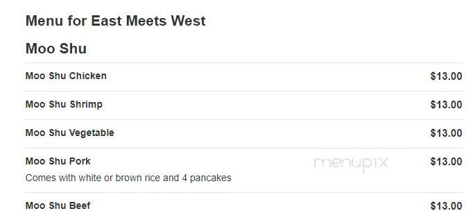 East Meets West - Rockaway Park, NY menu_pic