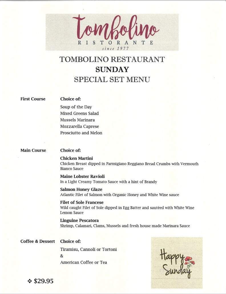 Tombolino Restaurant - Yonkers, NY