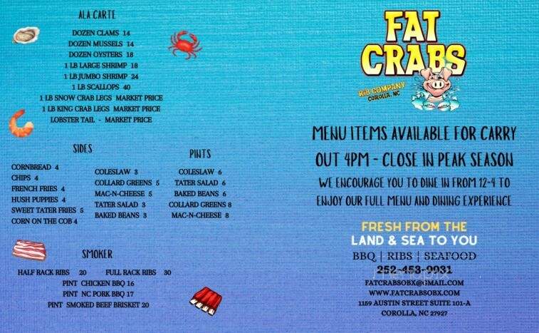 Fat Crabs Seafood & Bar B Cue - Corolla, NC