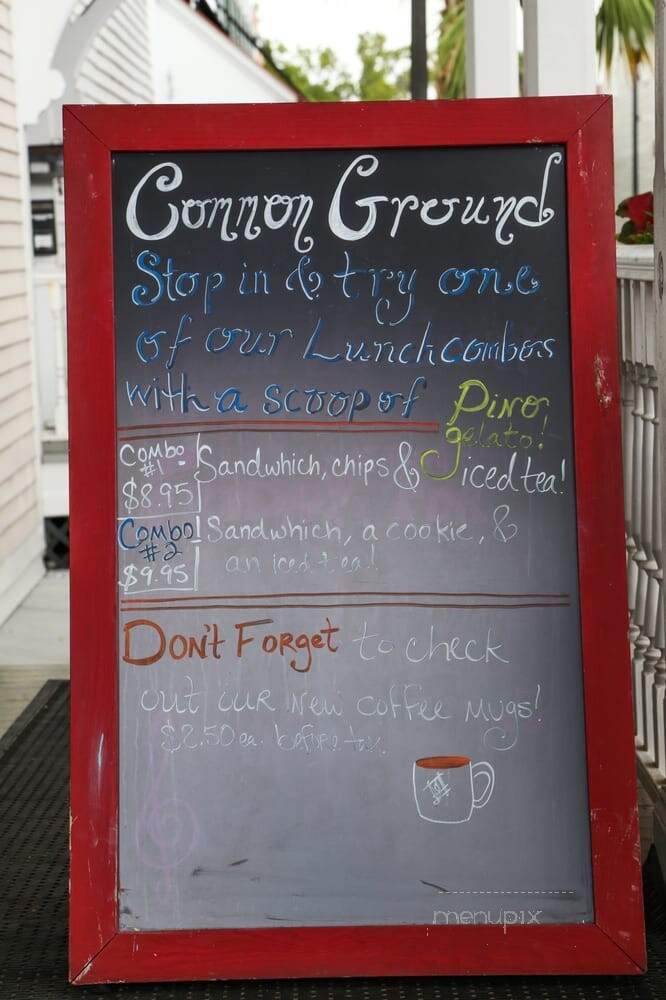 Common Ground - Beaufort, SC menu_pic