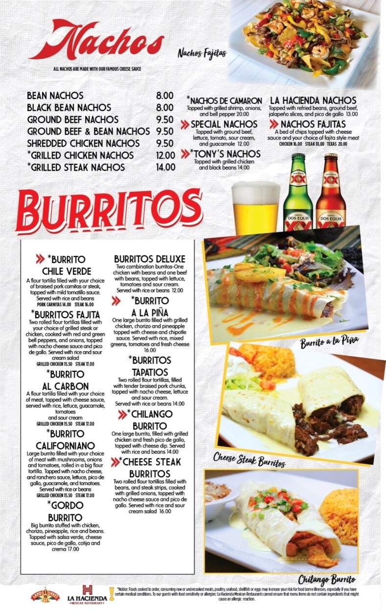 La Hacienda Mexican Restaurant - North Charleston, SC menu_pic