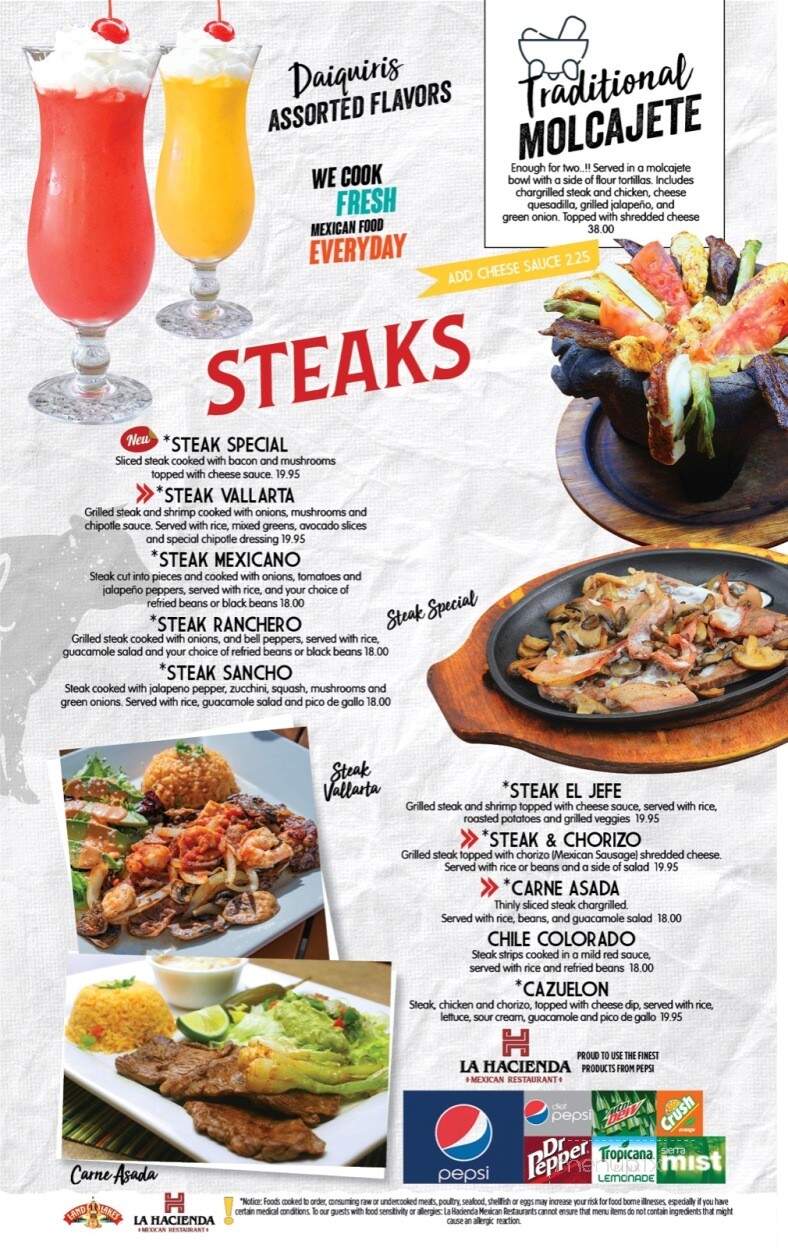 La Hacienda Mexican Restaurant - North Charleston, SC menu_pic