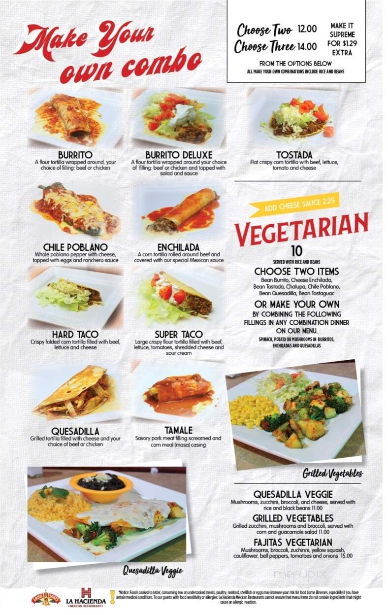 La Hacienda Mexican Restaurant - North Charleston, SC menu_pic