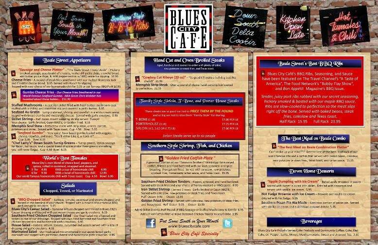 Blue City Cafe - Memphis, TN menu_pic