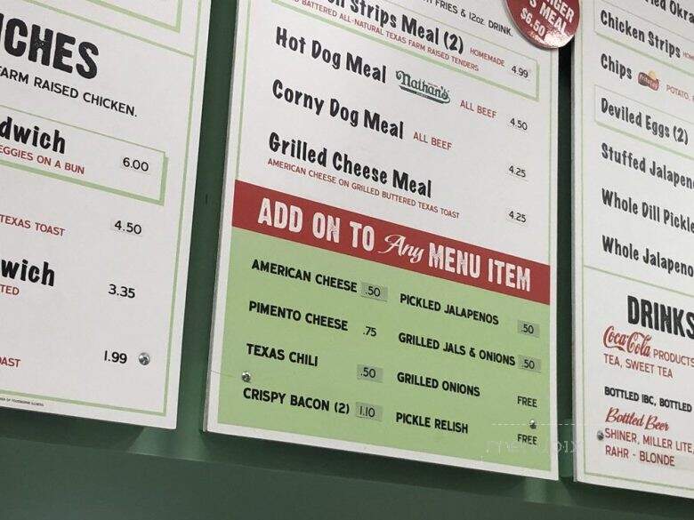 Kincaid's Hamburgers - Southlake, TX menu_pic
