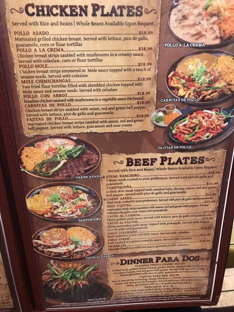 Fiesta Mexicana - Moab, UT menu_pic