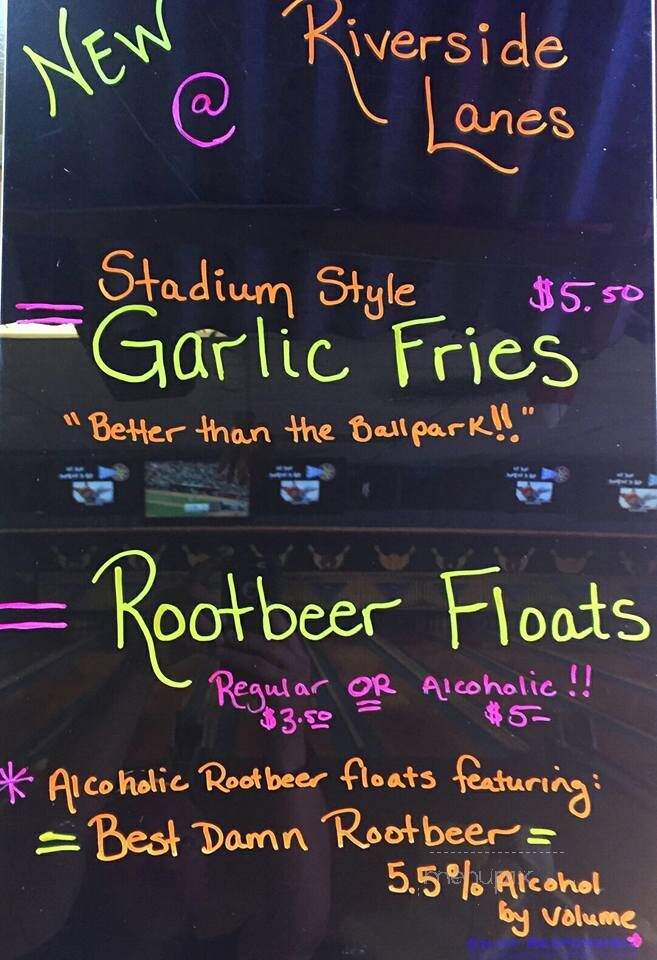 Riverside Lanes - Colusa, CA menu_pic