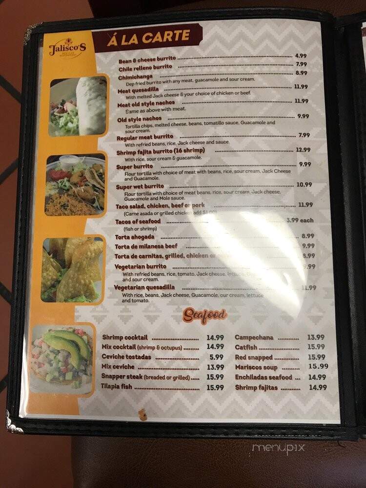 Jalisco's Restaurant - Brentwood, CA menu_pic