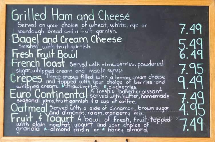 Euro Cafe - Claremont, CA menu_pic