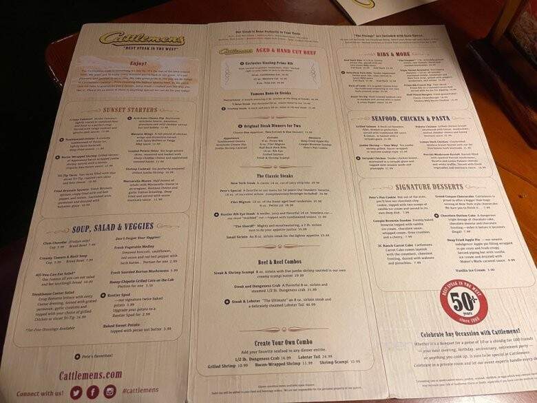 Cattlemen's Restaurant - Dixon, CA menu_pic