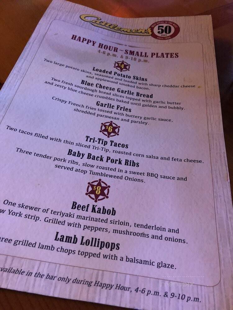 Cattlemen's Restaurant - Dixon, CA menu_pic