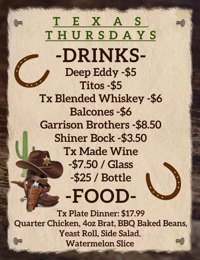 The Hideout Grill - Brownwood, TX menu_pic