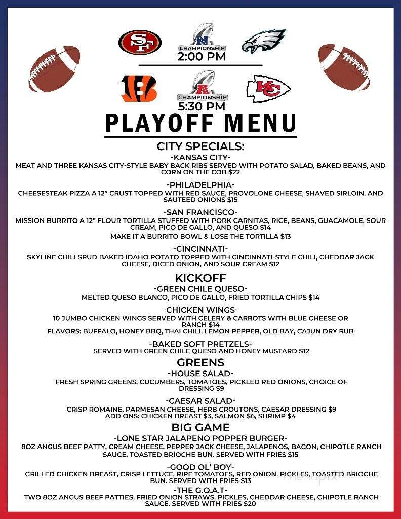 The Hideout Grill - Brownwood, TX menu_pic