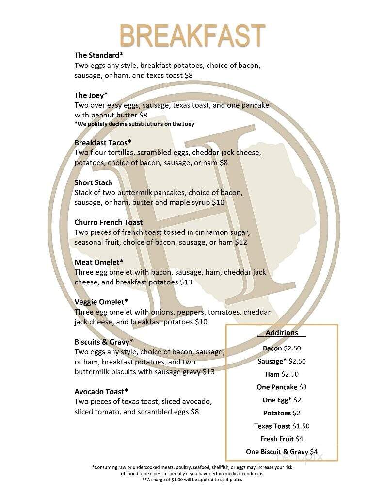 The Hideout Grill - Brownwood, TX menu_pic