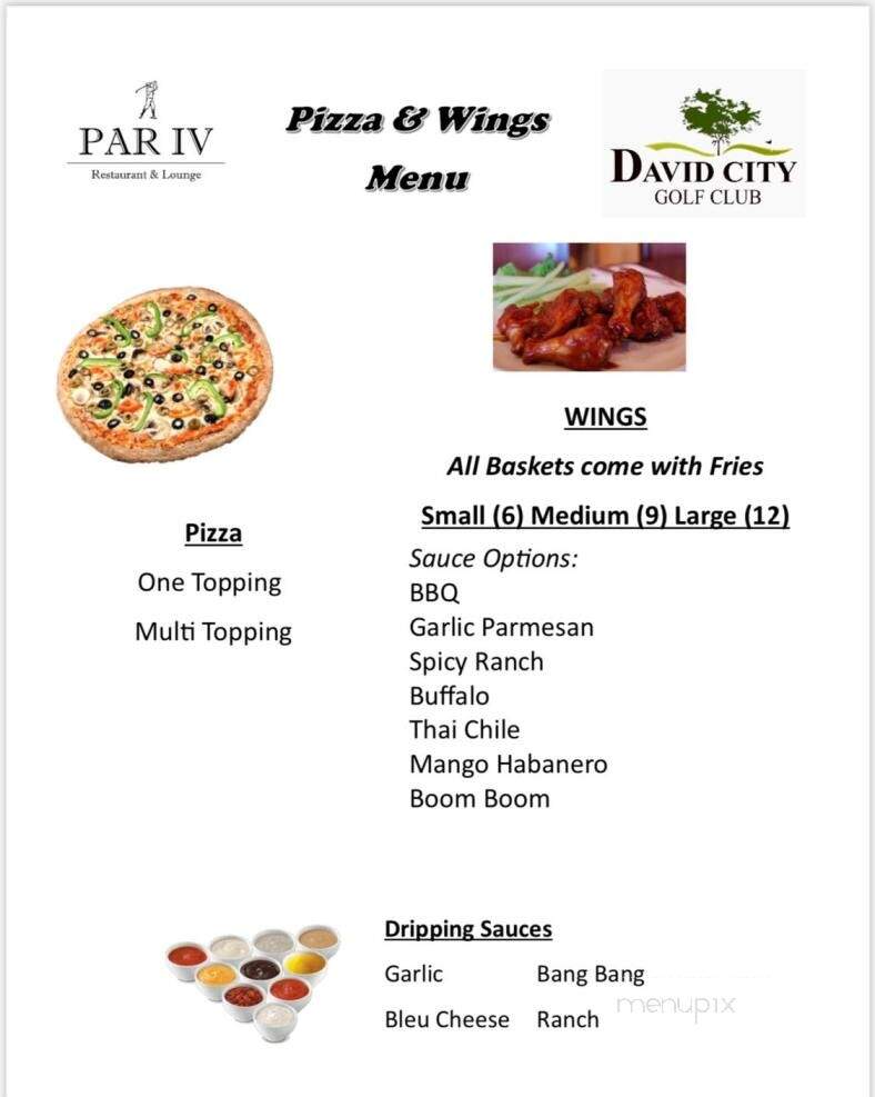 Par IV Restaurant & Lounge - David City, NE menu_pic