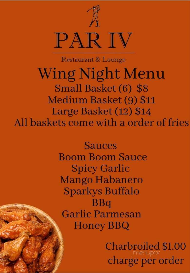 Par IV Restaurant & Lounge - David City, NE menu_pic