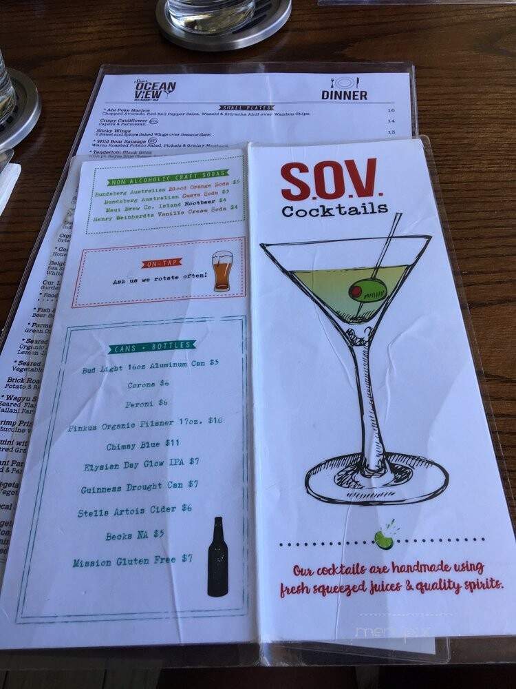 Sam's Ocean View - Kapaa, HI menu_pic