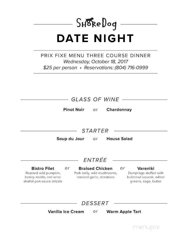 ShoreDog Cafe - Richmond, VA menu_pic