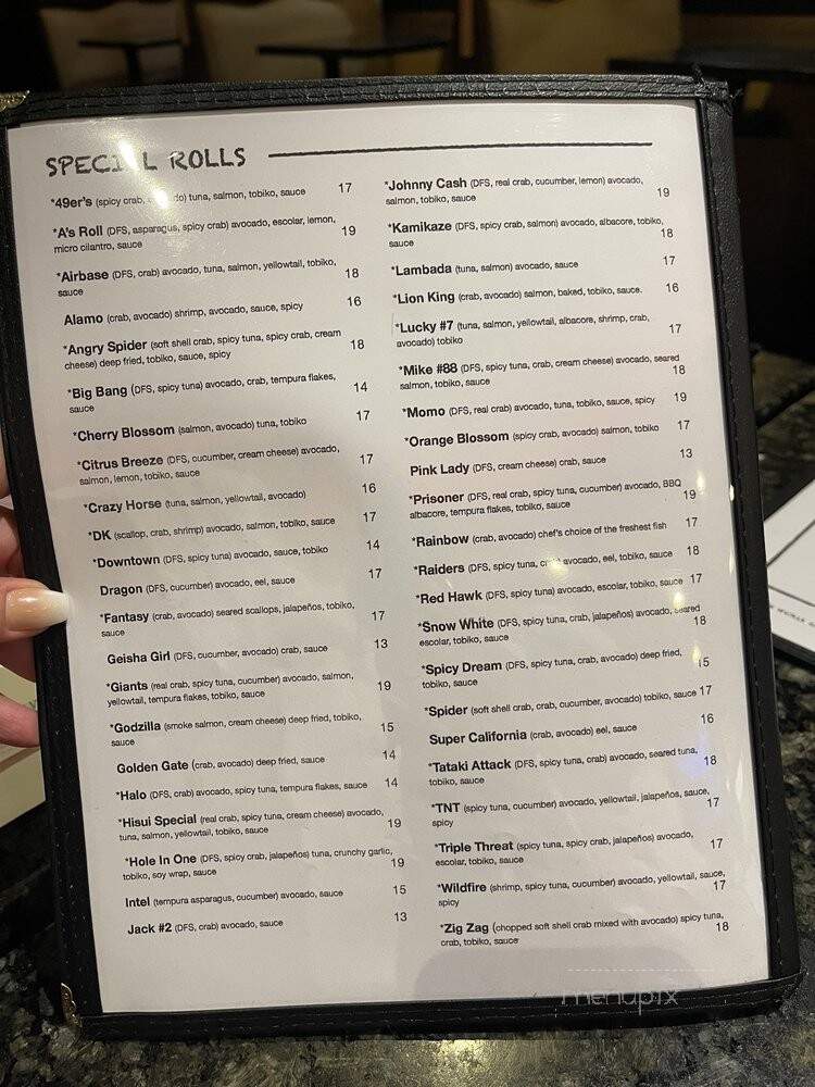 Hisui Sushi - Folsom, CA menu_pic