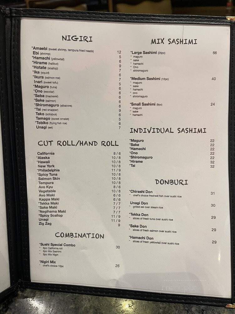 Hisui Sushi - Folsom, CA menu_pic