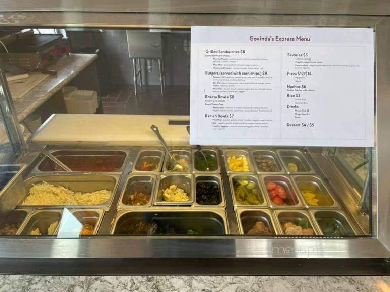 Govinda's Restaurant - Cameron, WV menu_pic