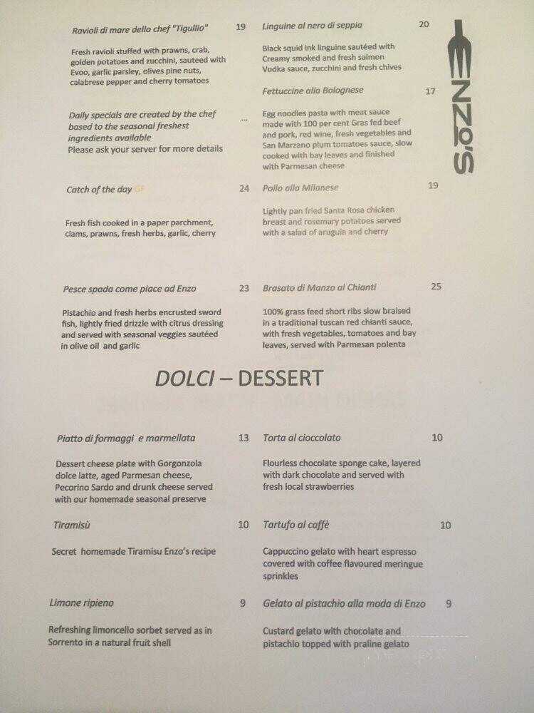 Enzo's Italian Restaurant - Cupertino, CA