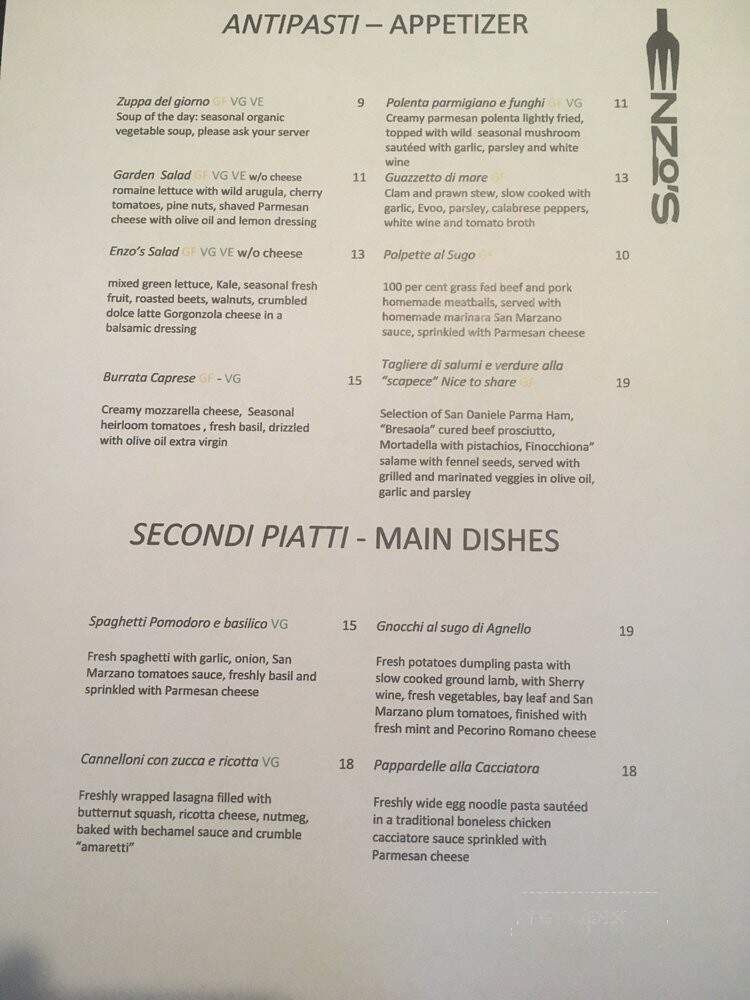 Enzo's Italian Restaurant - Cupertino, CA