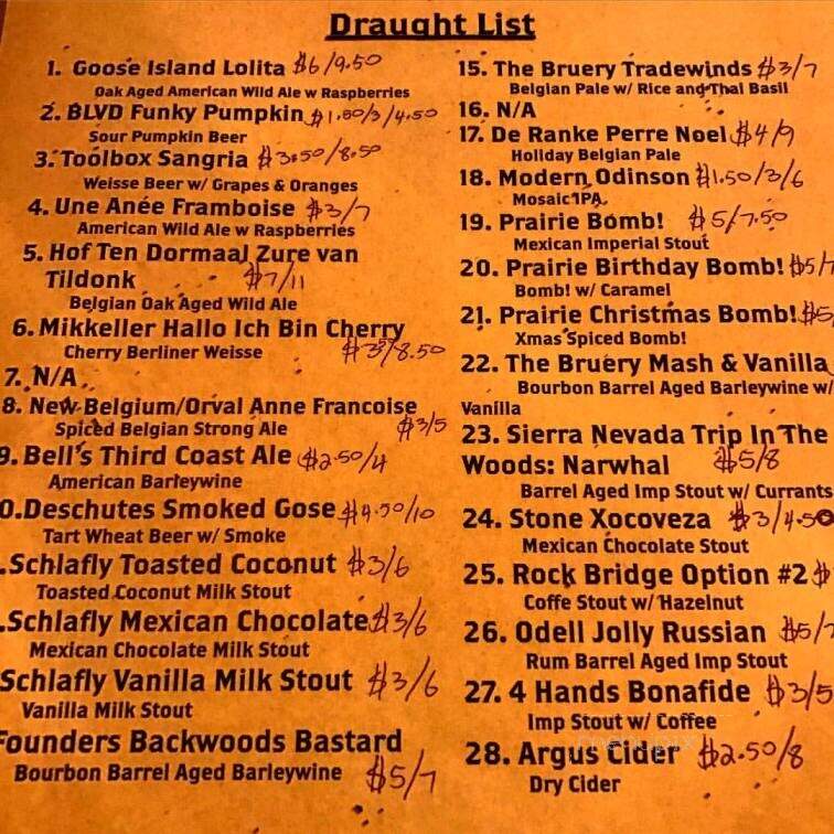 Gezellig - St. Louis, MO menu_pic