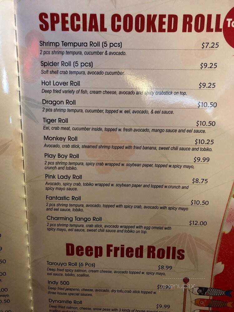 Tarouya - Greensburg, IN menu_pic