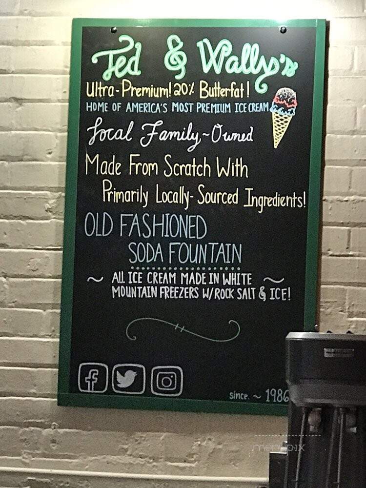 Ted and Wally's Ice Cream - Omaha, NE menu_pic
