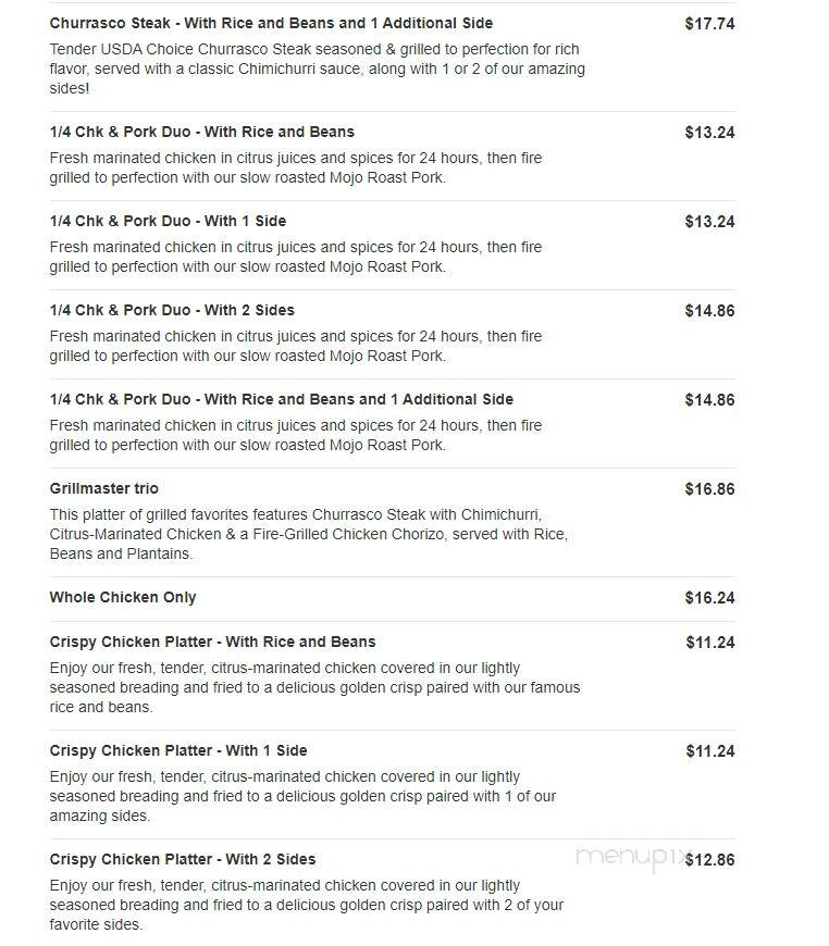 Pollo Tropical - Lauderhill, FL menu_pic