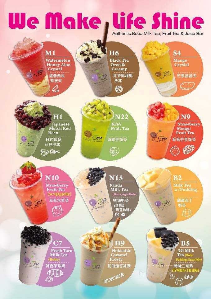 i-tea - Pleasanton, CA menu_pic