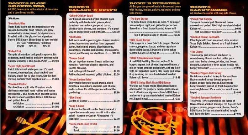 Bone's BBQ - Minot, ND menu_pic
