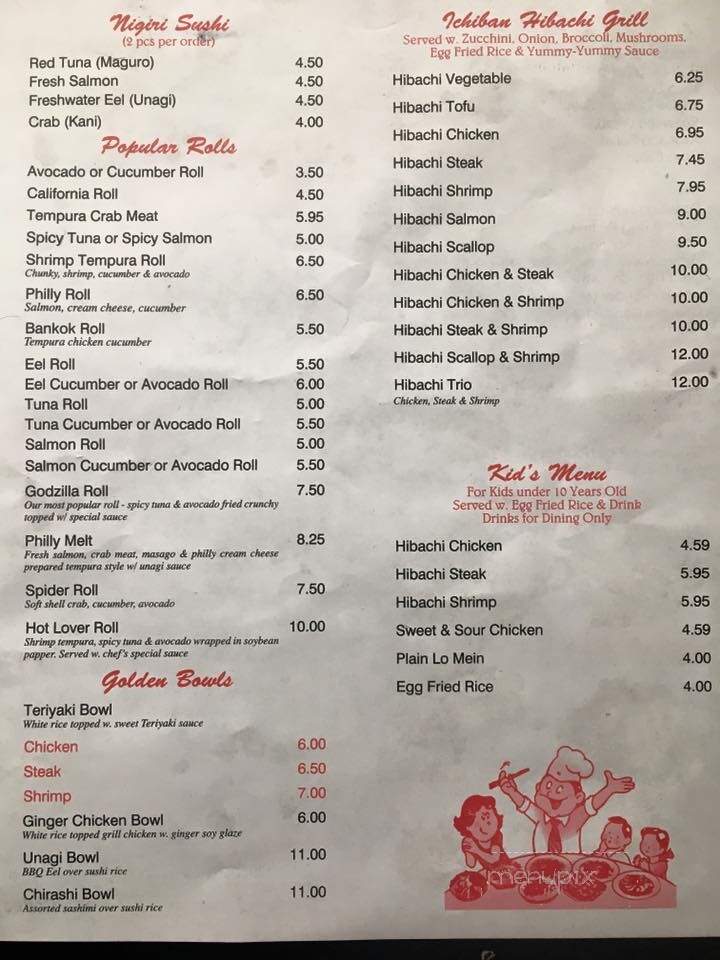 Golden Bowl - Radford, VA menu_pic