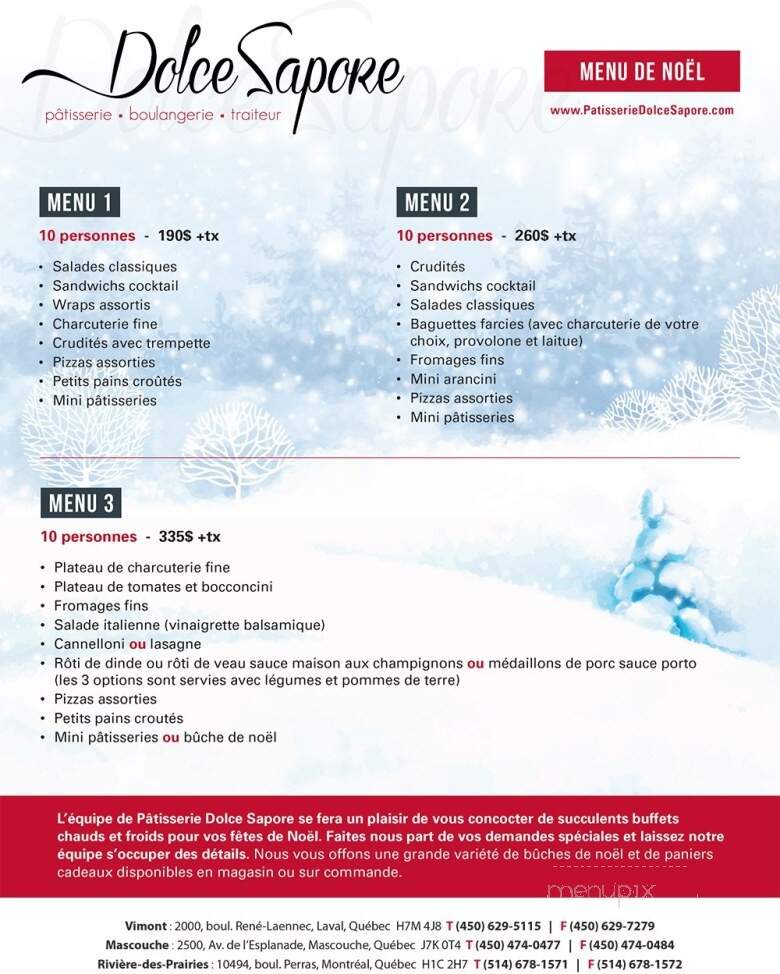 Dolce Sapore - Laval, QC menu_pic