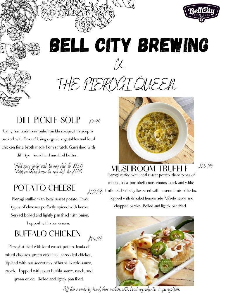 Bell City Brewing - Brantford, ON menu_pic