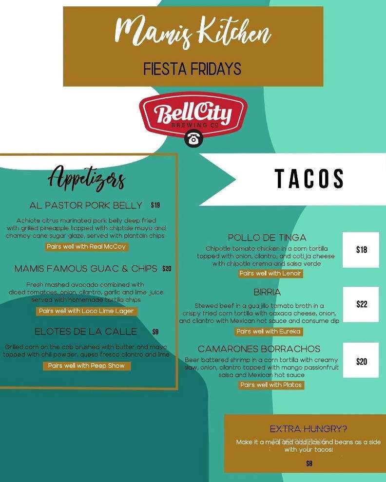 Bell City Brewing - Brantford, ON menu_pic