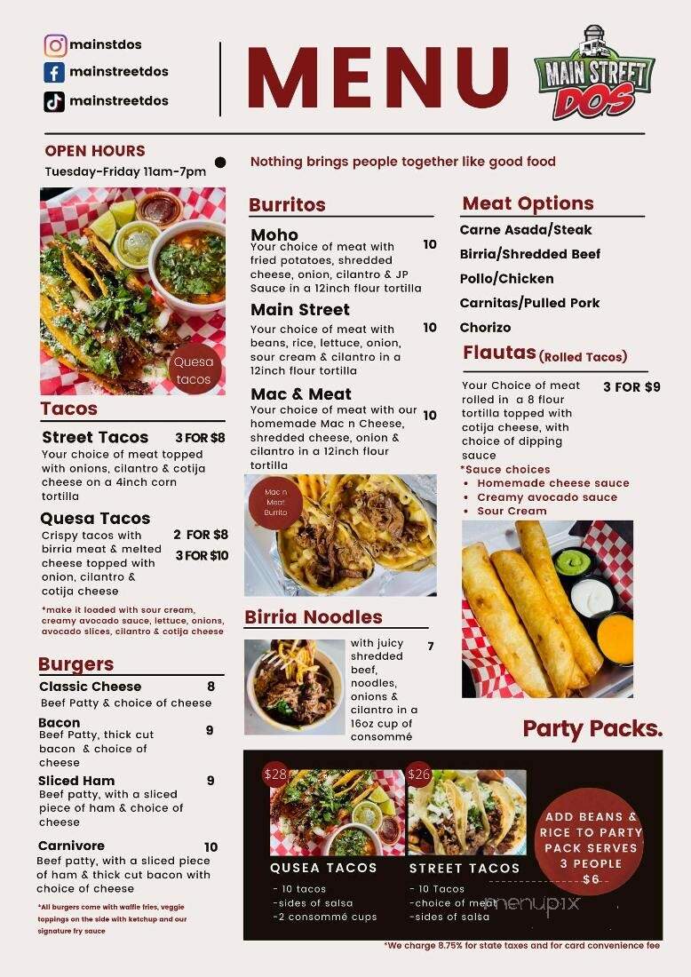 Main Street Tacos - Mountain Home, ID menu_pic