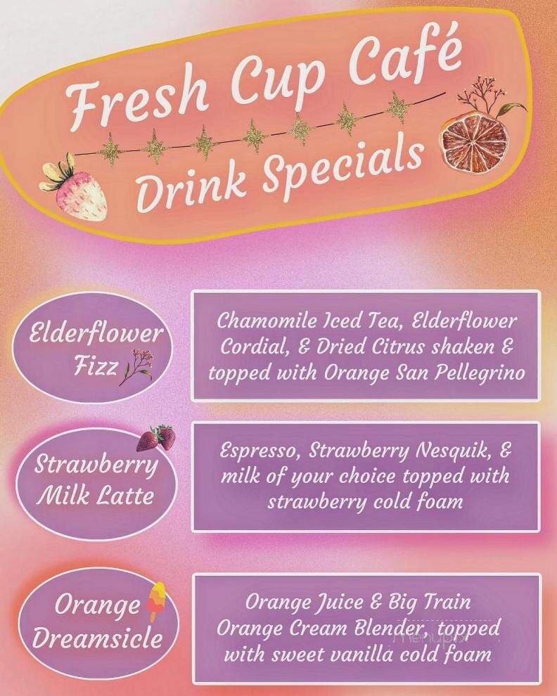 Fresh Cup Cafe - Westerly, RI menu_pic