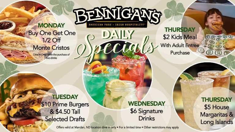 Bennigan's - Mandan, ND menu_pic