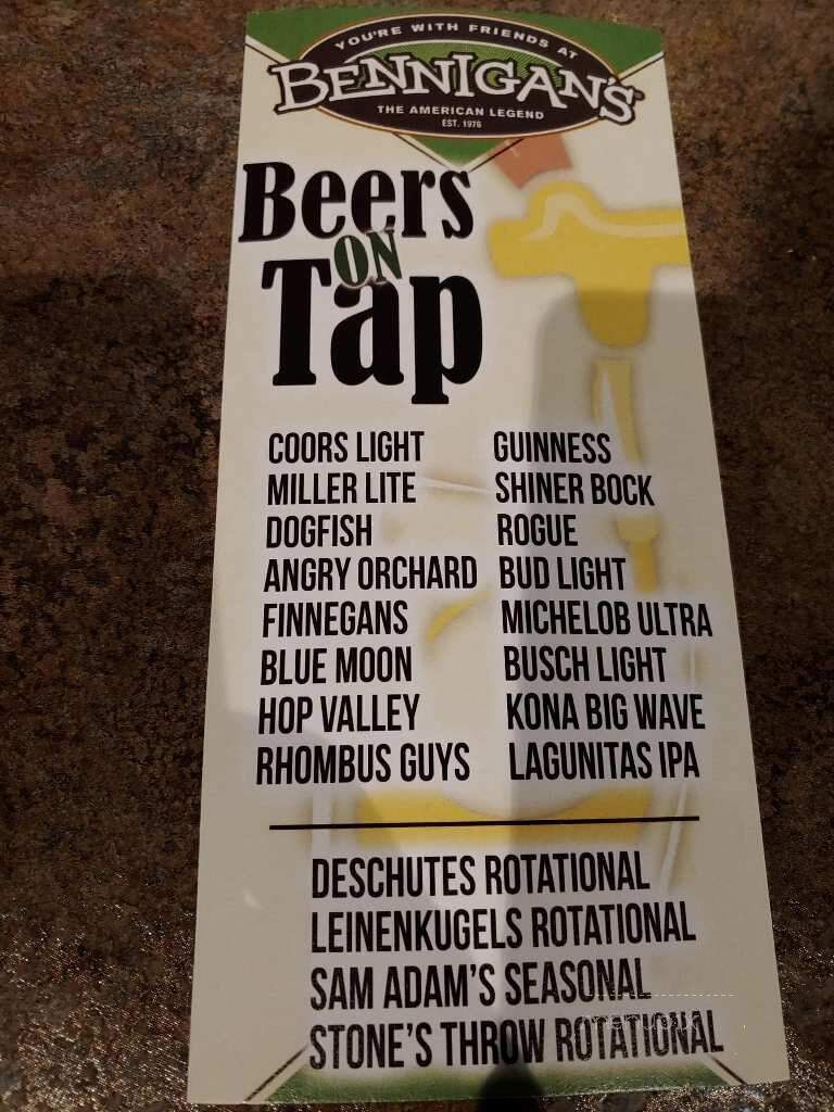 Bennigan's - Mandan, ND menu_pic