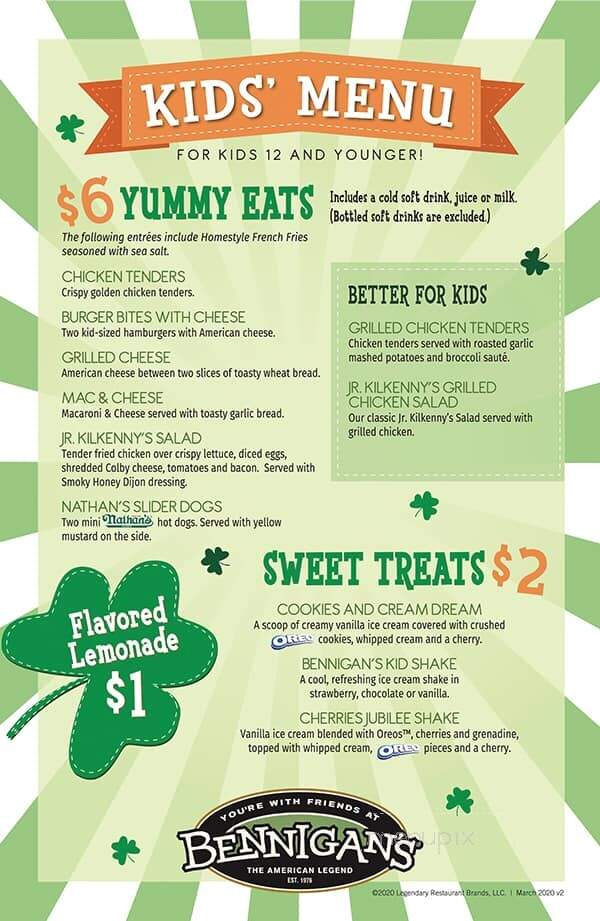 Bennigan's - Mandan, ND menu_pic