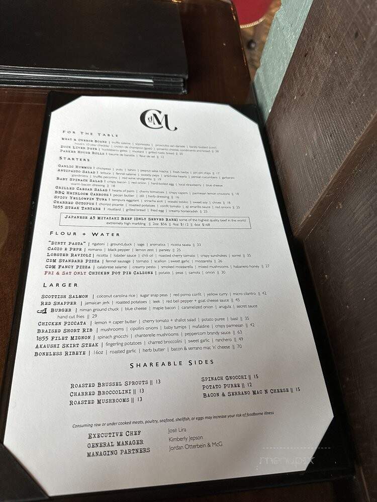 CDM Restaurant - Corona Del Mar, CA menu_pic